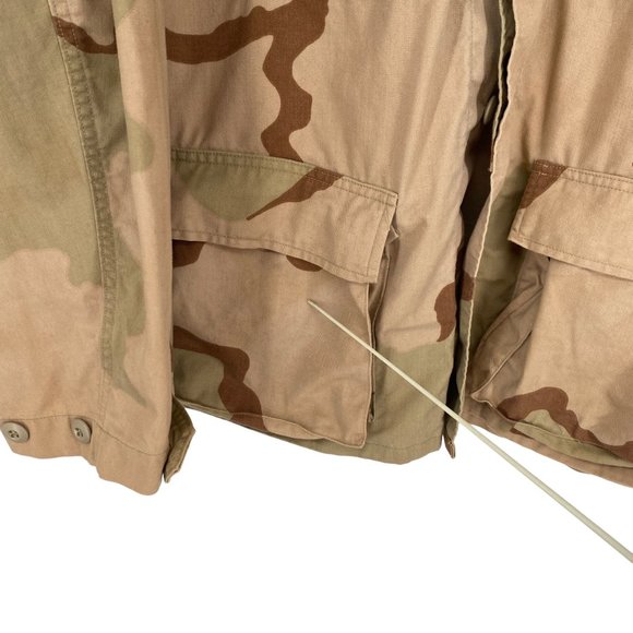 NWT Buzz Off Mens XL Desert Army Camo Jackets Collared Pockets Insect Shield - Picture 6 of 14